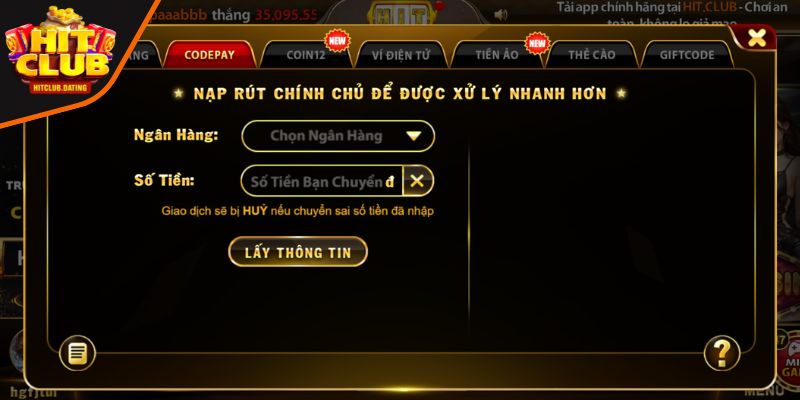 Đôi nét về hình thức nạp rút HITCLUB uy tín, an toàn