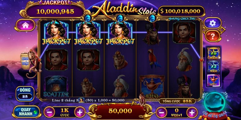 Luật chơi Aladdin Slots